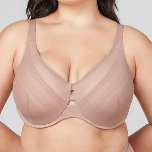 NWT Spanx Lace Illusion Minimizer Bra, 34D in Cafe Au Lait/Vintage Rose